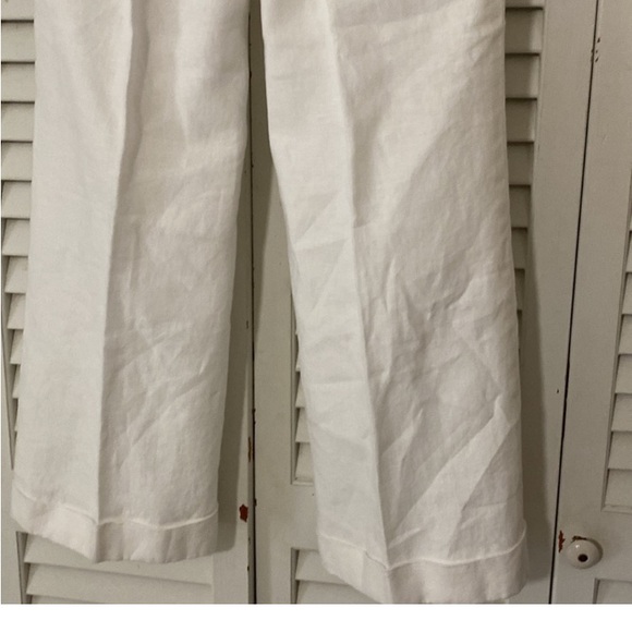 Chaps Ladies White Linen/fully lined cuffed slacks size 29” - Picture 9 of 12